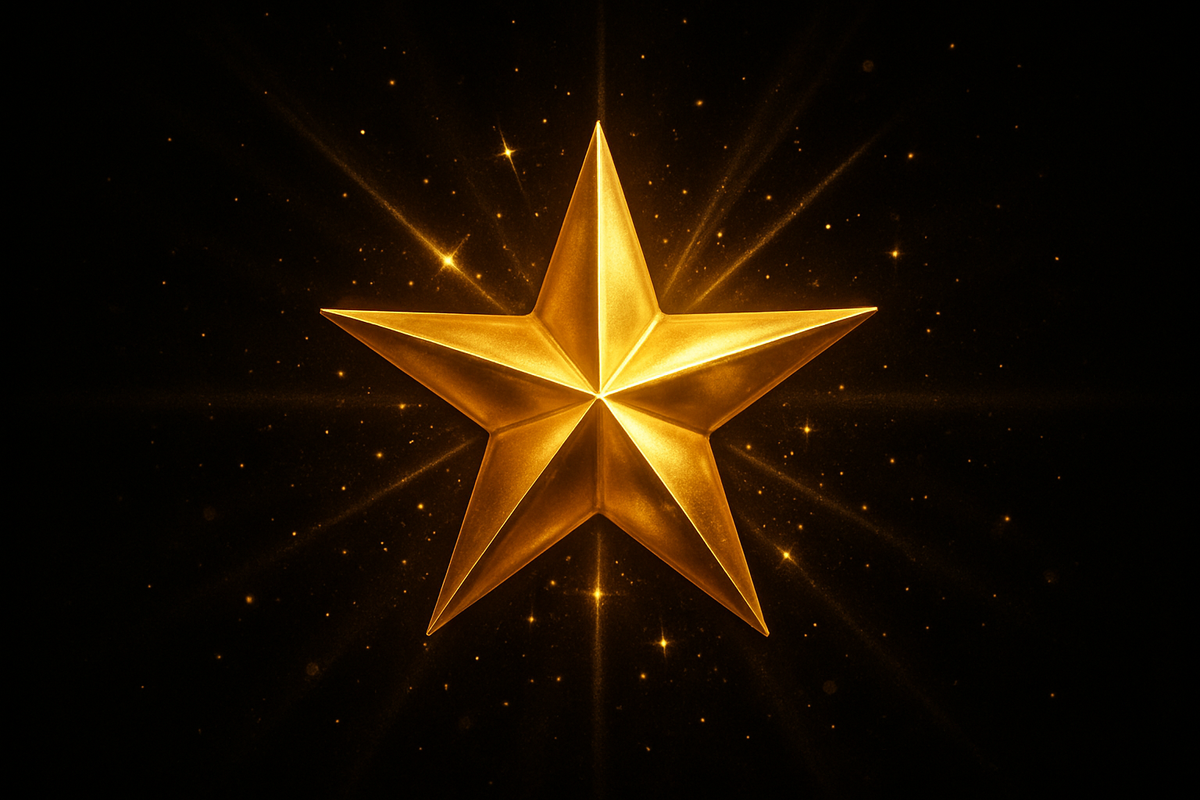 una estrella dorada brillante